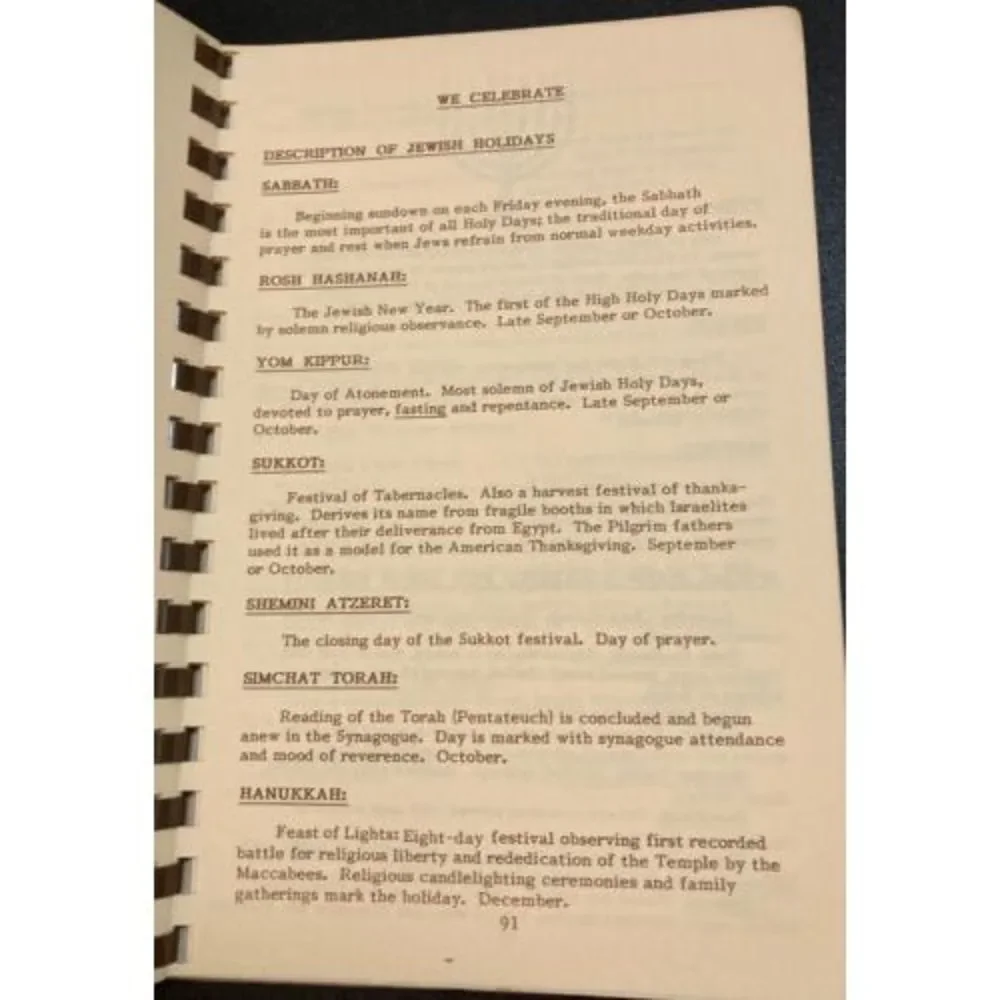 South Hill Interfaith Ministry Pittsburgh Recipe‎ Cookbook 1985 Jewish Christian